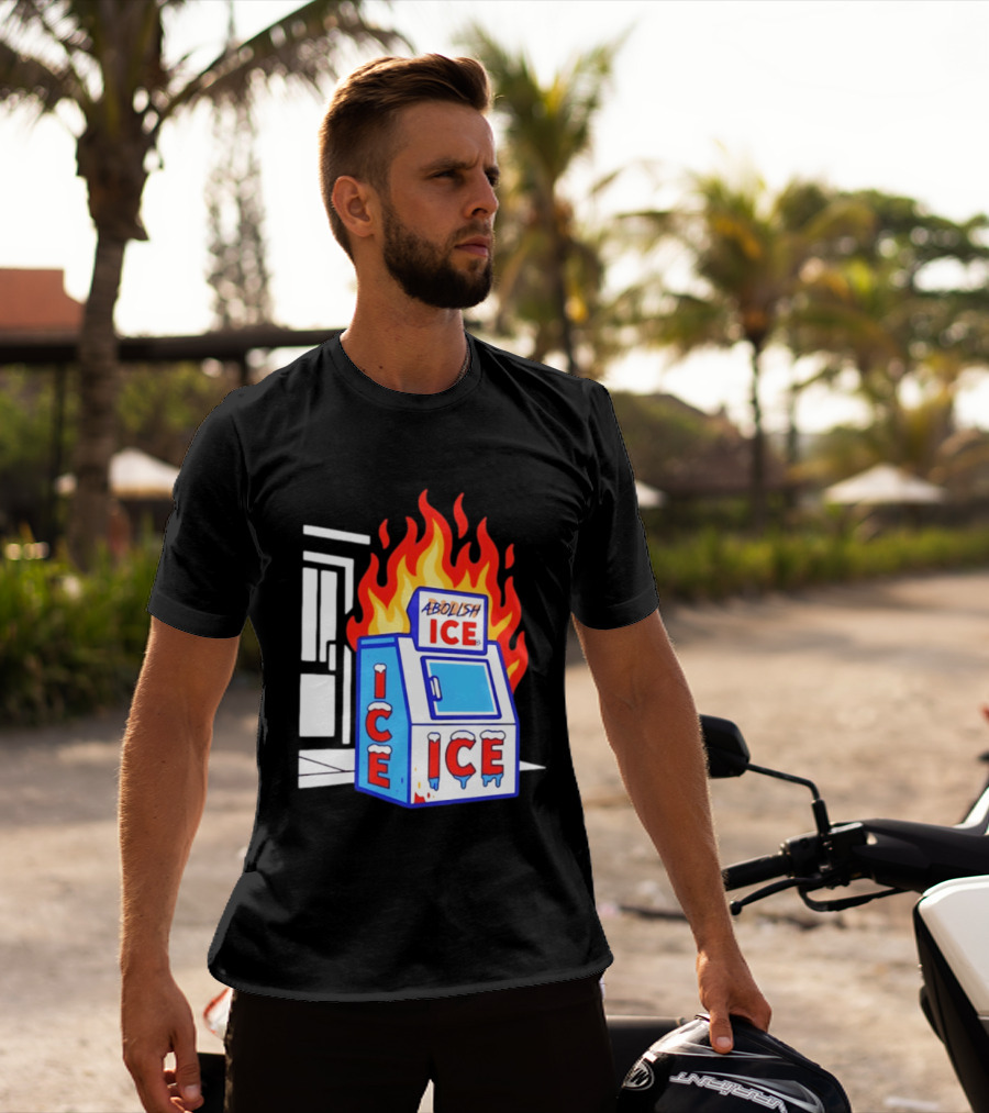 Abolish ICE Fiery Vending Machine Protest Activism T-Shirt