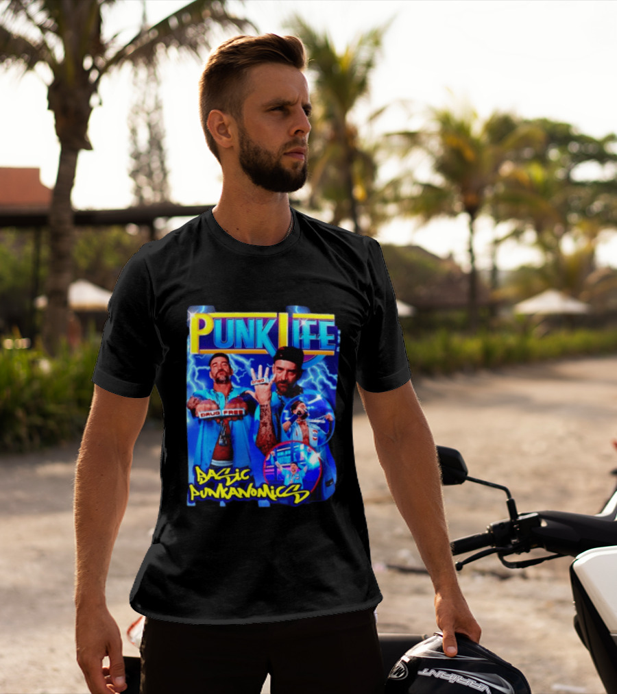 Punk Life Basic Punkanomics Drug Free CM Punk T-Shirt