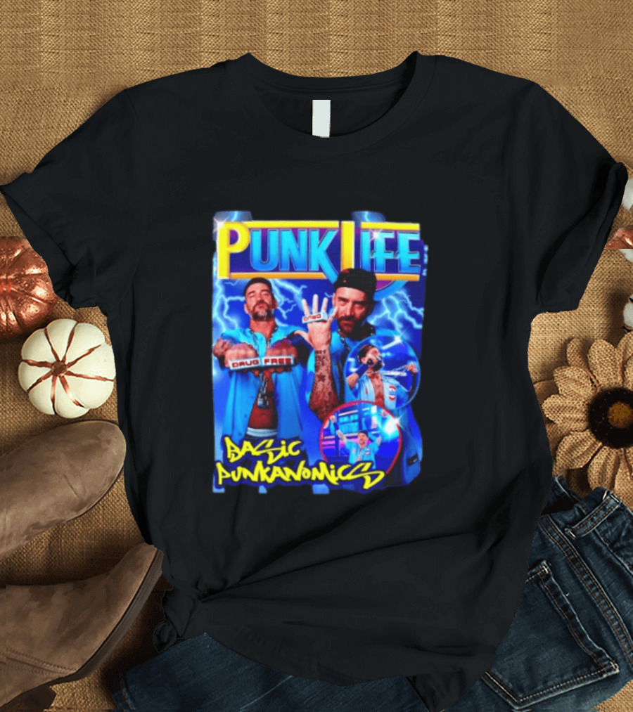 Punk Life Basic Punkanomics Drug Free CM Punk T-Shirt