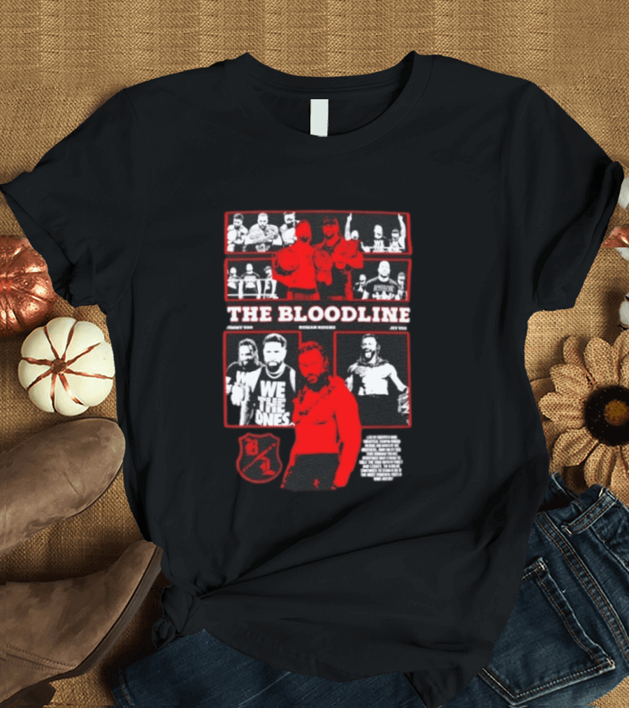 The Bloodline WWE Roman Reigns Jimmy Uso Jey Uso We The Ones Collage 8 1 T-Shirt