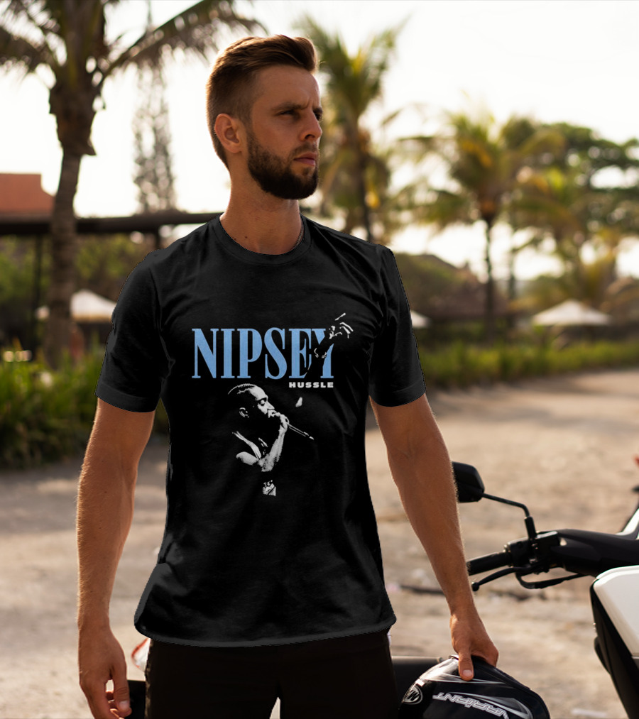 Nipsey Hussle Prolific Blue Microphone T-Shirt