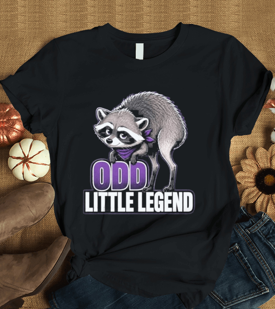 Odd Little Legend Jimothy Raccoon Purple Bandana T-Shirt