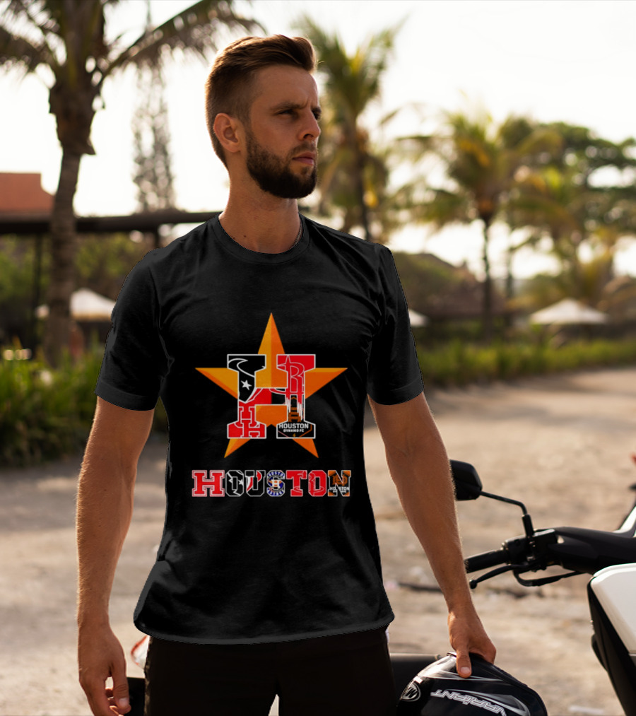 Houston Astros Texans Rockets Dynamo FC Star T-Shirt