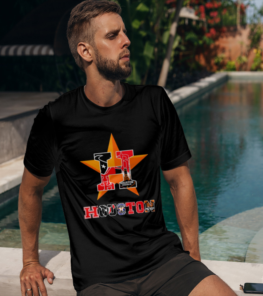 Houston Astros Texans Rockets Dynamo FC Star T-Shirt