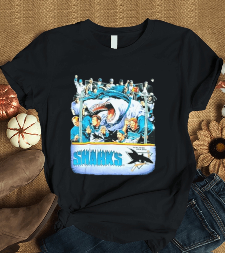 San Jose Sharks NHL Shark Attack Fans Ice Hockey T-Shirt