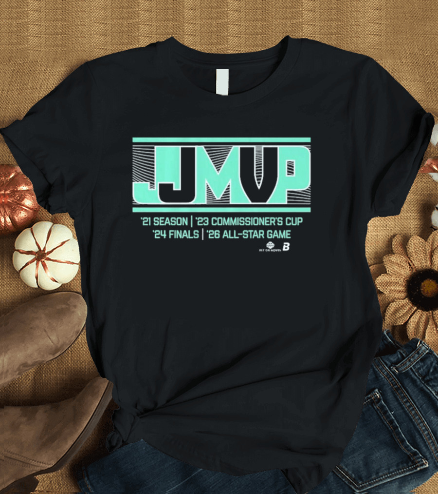 JJ MVP Jonquel Jones 2021 Season 2022 Commissioner's Cup 2021 Finals 2023 All Star Game T-Shirt