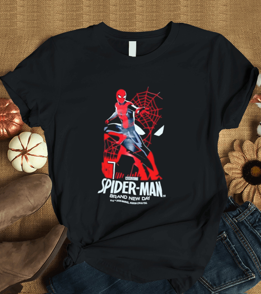 Spider Man Brand New Day 2026 Marvel Stylized Superhero T-Shirt