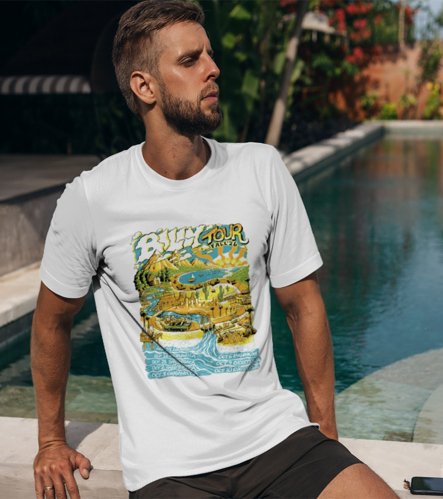 Billy Tour Fall '26 West Coast Concert Dates San Diego Oakland Eugene Everett T-Shirt