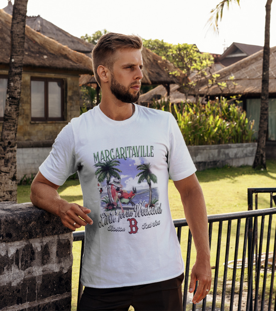 Margaritaville Livin' For The Weekend Boston Red Sox B T-Shirt