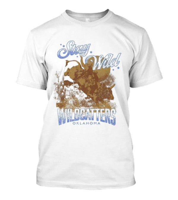 Stay Wild Oklahoma Wildcatters Vintage Oil Rig T-Shirt