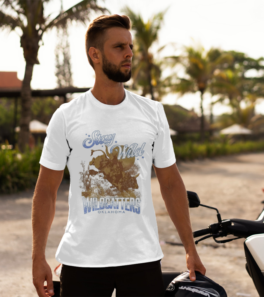 Stay Wild Oklahoma Wildcatters Vintage Oil Rig T-Shirt