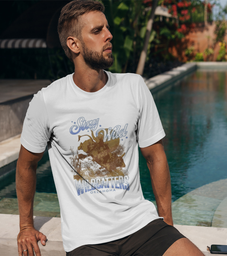 Stay Wild Oklahoma Wildcatters Vintage Oil Rig T-Shirt
