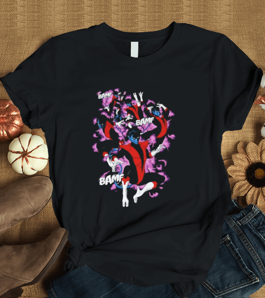 Bamf Nightcrawler Comic Smoke Effect X Men T-Shirt