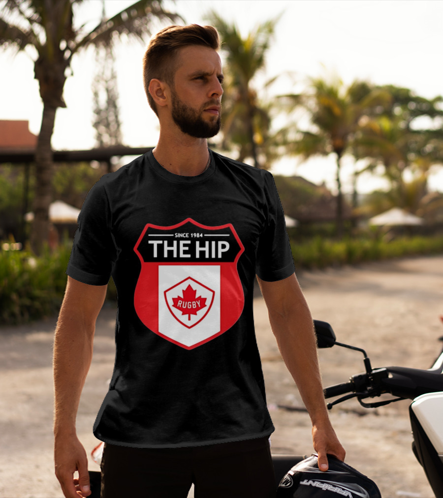 Canada Rugby The Hip Since 1984 Shield Maple Leaf Rugby T-Shirt