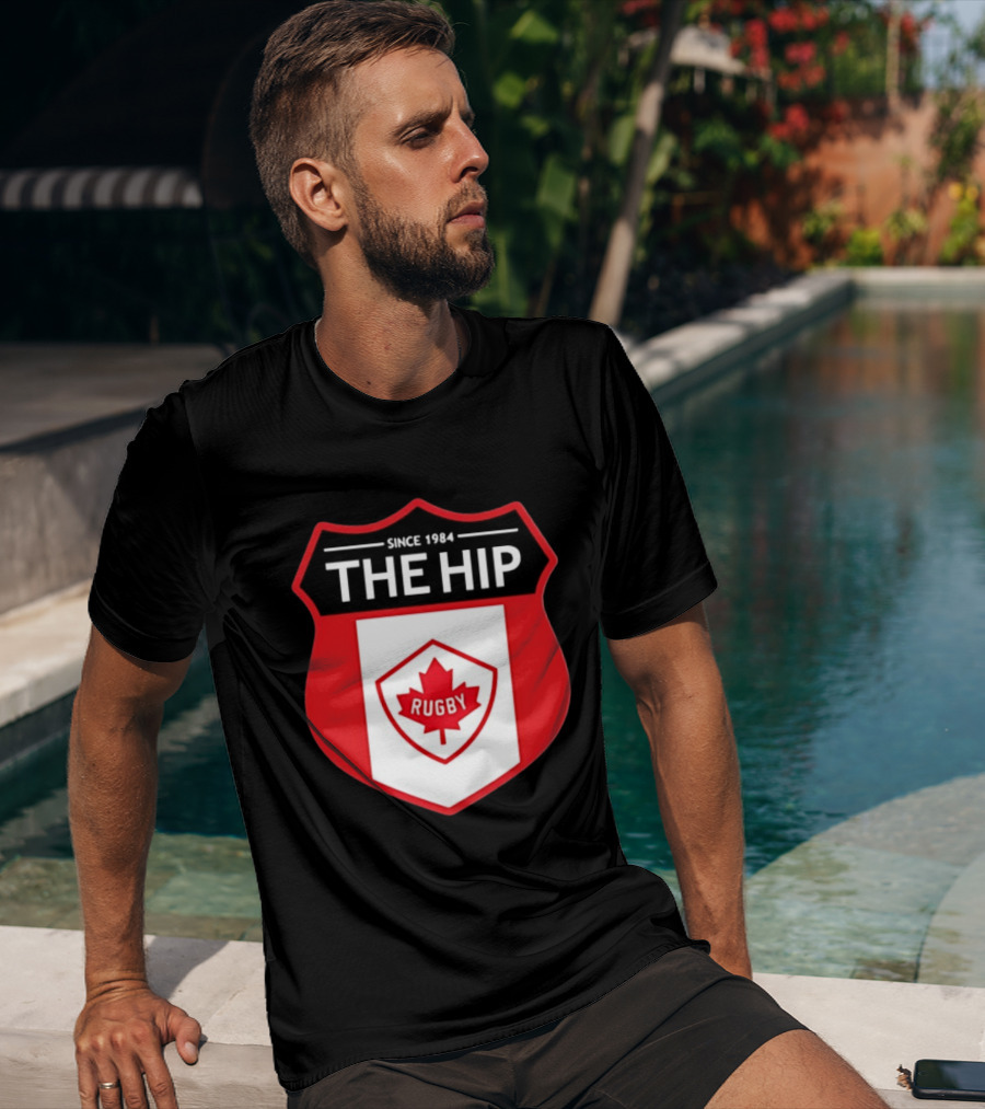 Canada Rugby The Hip Since 1984 Shield Maple Leaf Rugby T-Shirt