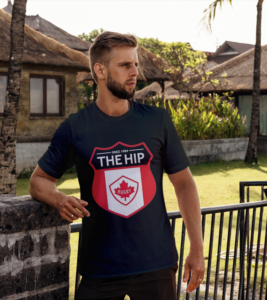 Canada Rugby The Hip Since 1984 Shield Maple Leaf Rugby T-Shirt