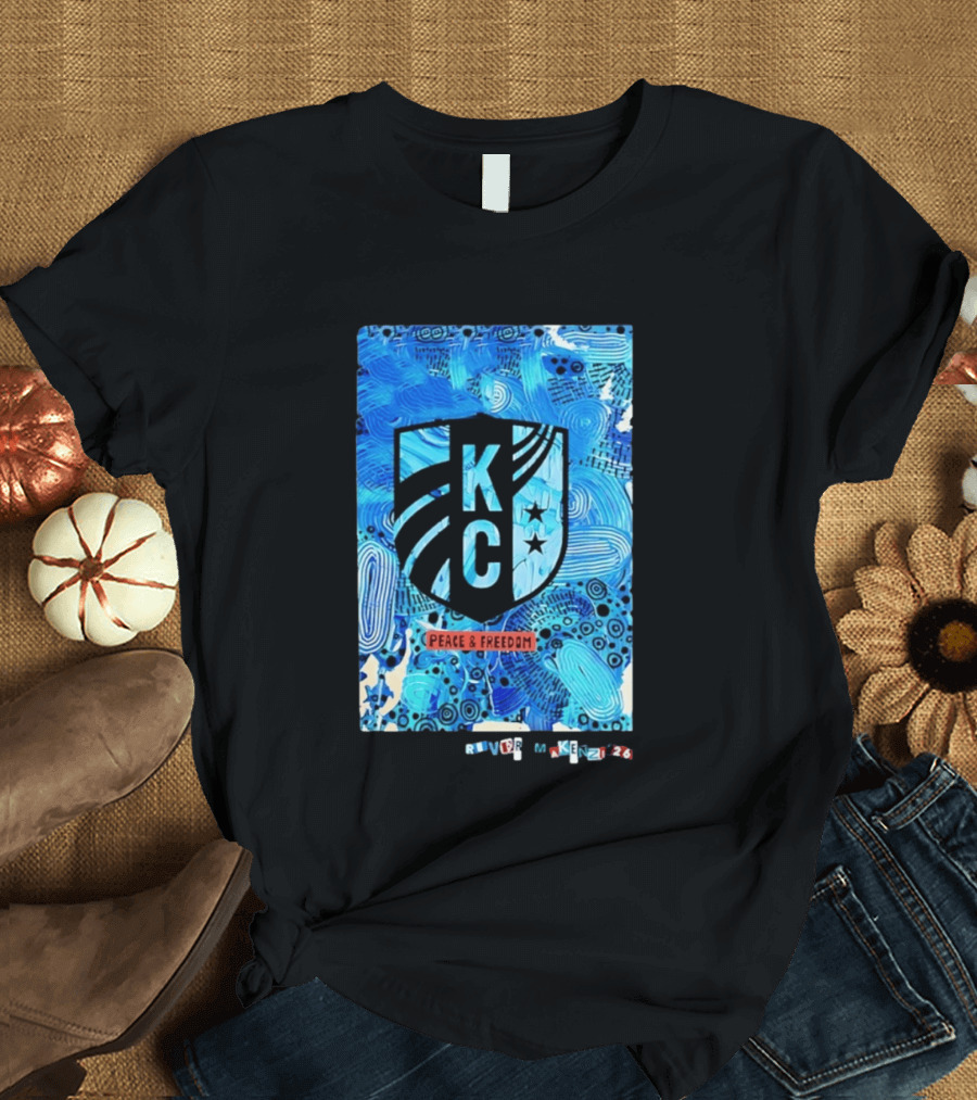 Kansas City Current KC Peace And Freedom River Makenzi 2026 T-Shirt