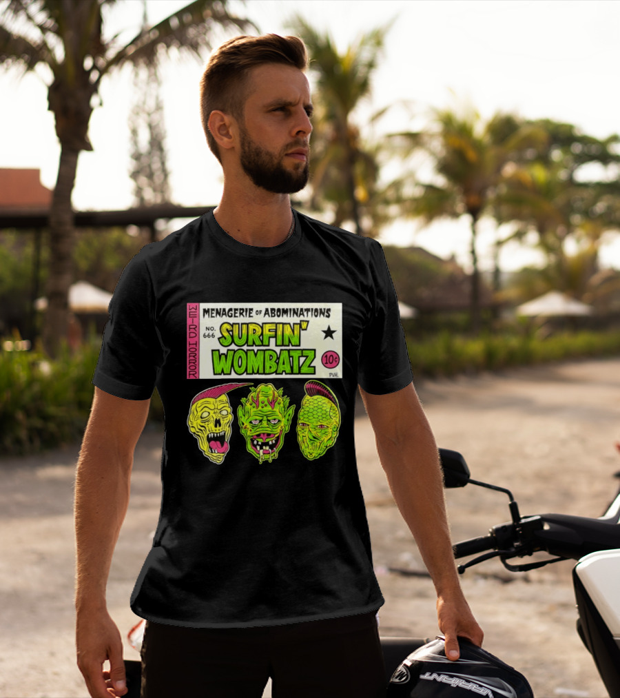 Weird Horror Menagerie Of Abominations No. 666 Surfin' Wombatz 10¢ PVH T-Shirt