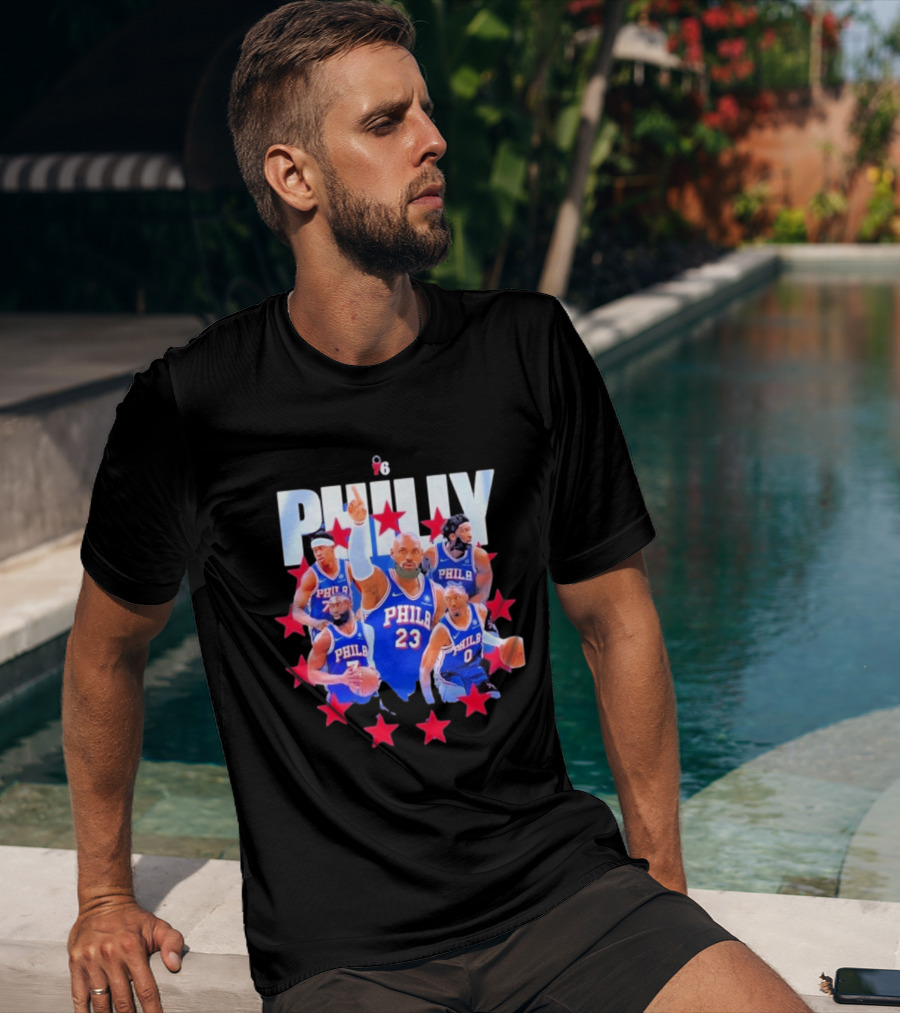 Philly LeBron James Philadelphia 76ers Basketball Mix 23 Stars T-Shirt