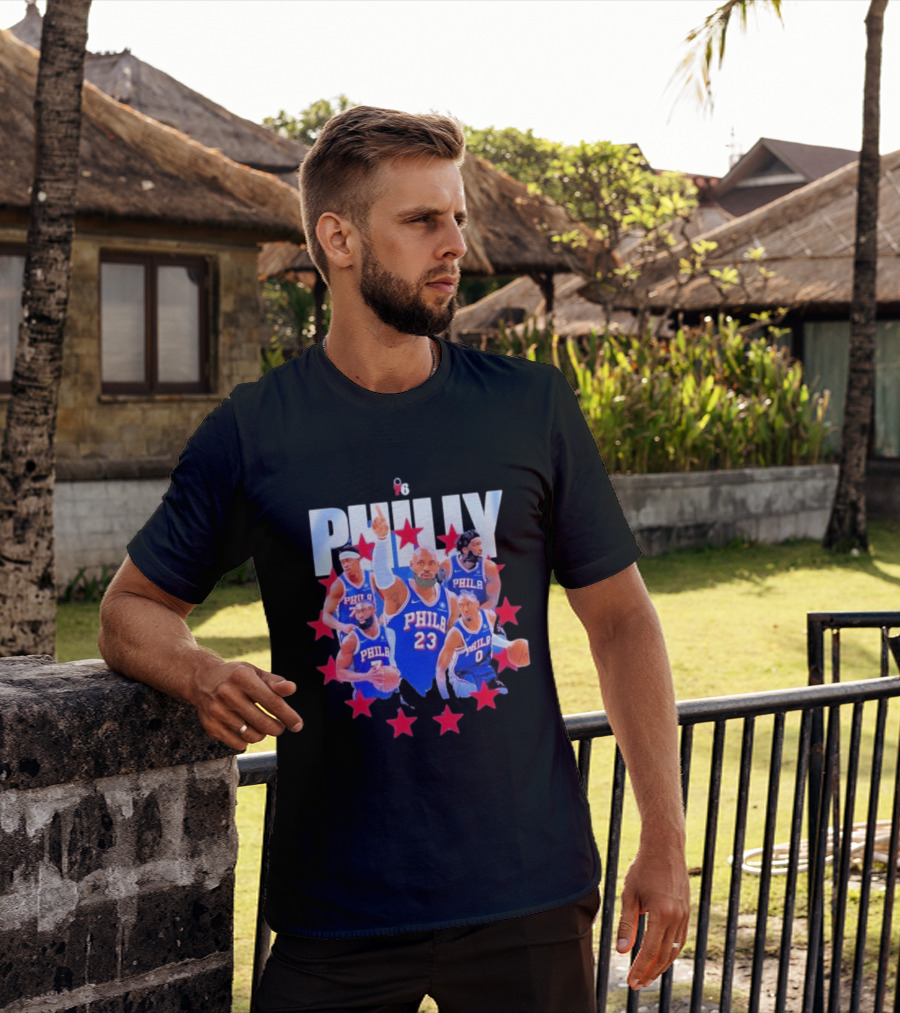 Philly LeBron James Philadelphia 76ers Basketball Mix 23 Stars T-Shirt