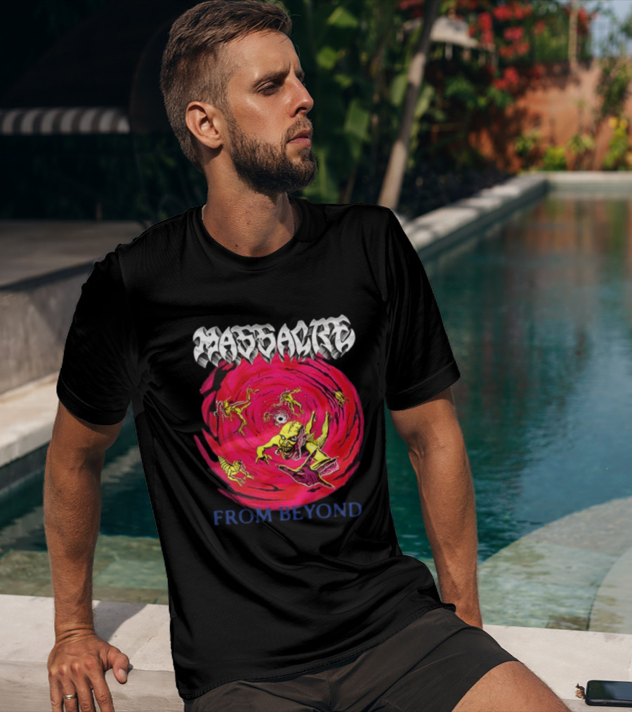 Massacre From Beyond 1991 Two Sided Horror Imagery Team T-Shirt