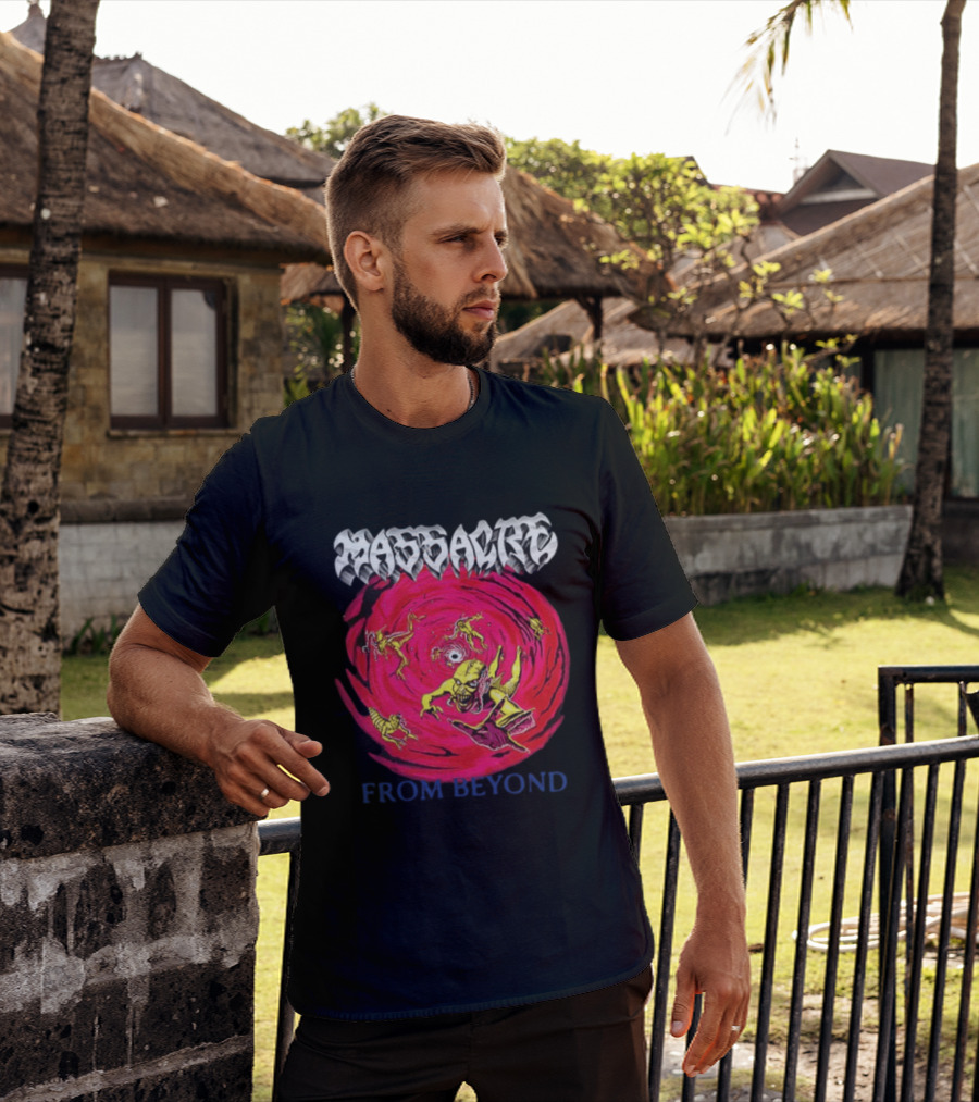 Massacre From Beyond 1991 Two Sided Horror Imagery Team T-Shirt