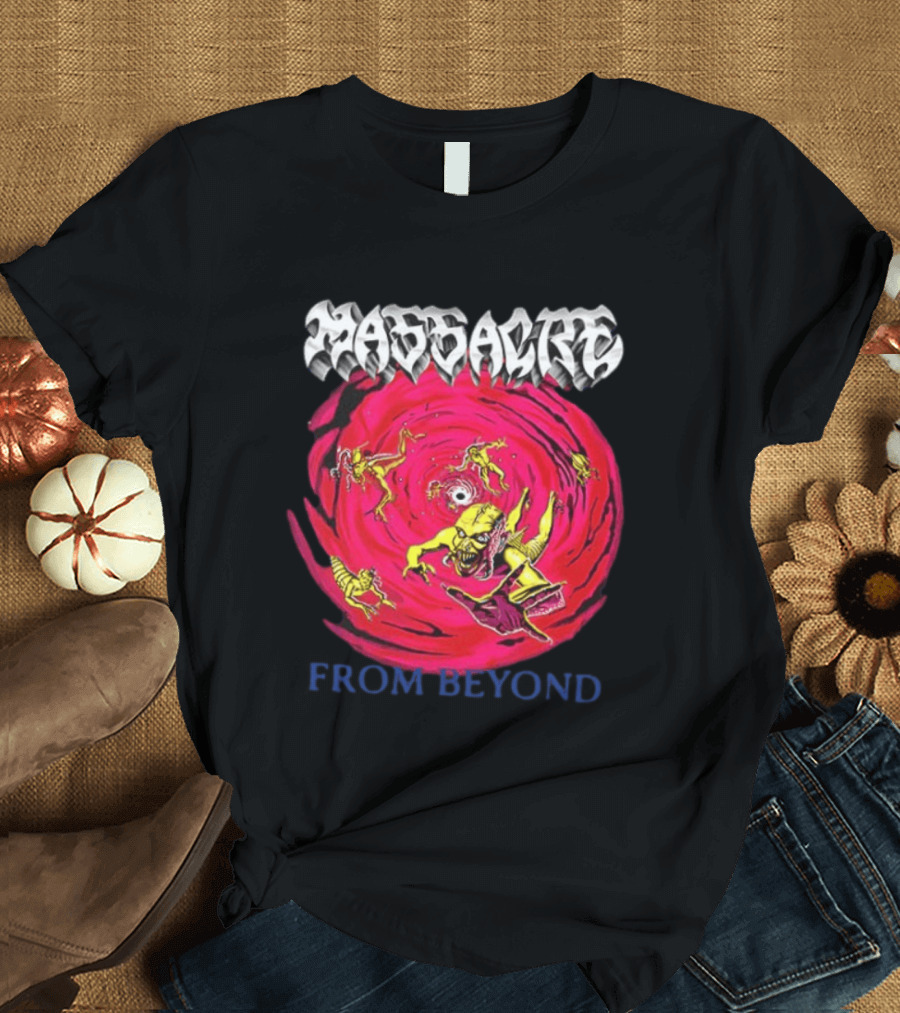 Massacre From Beyond 1991 Two Sided Horror Imagery Team T-Shirt