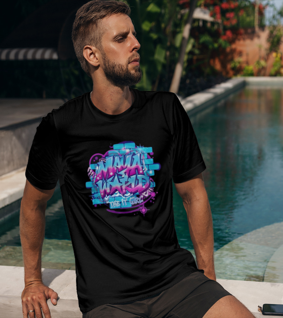 Maya World The IT Girl Vibrant Graffiti T-Shirt