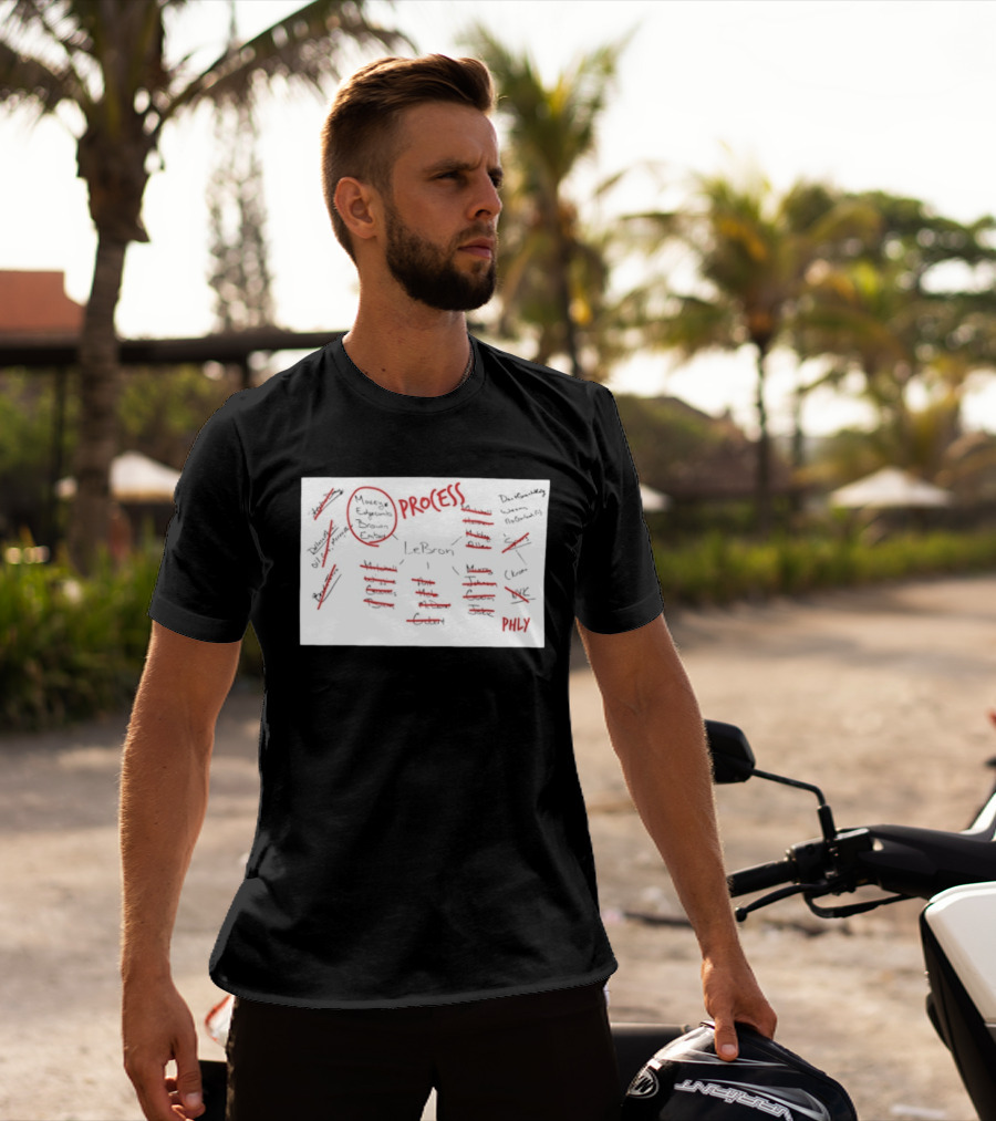 Phly LeBron Process Philadelphia 76ers Strategy Diagram T-Shirt