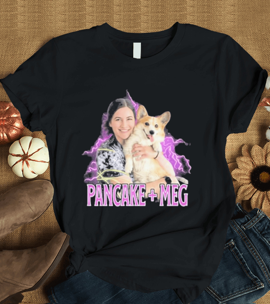 Pancake + Meg Electric Purple Corgi Hug T-Shirt