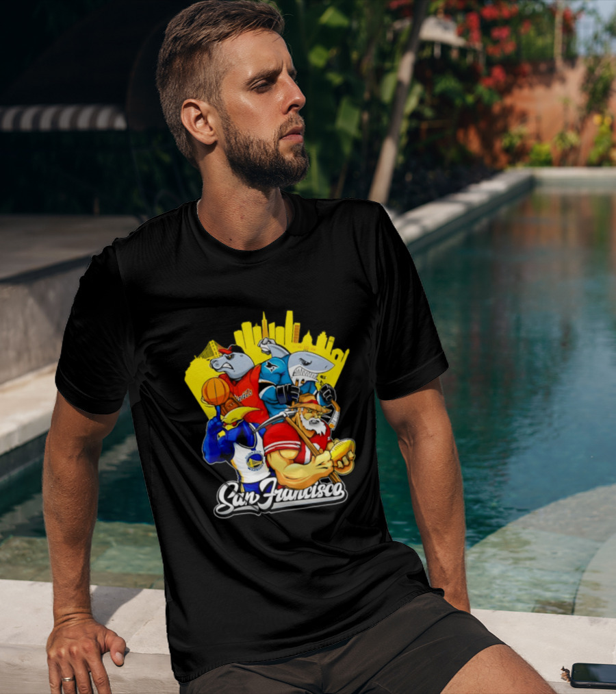 San Francisco Giants Warriors 49ers Sharks Skyline T-Shirt