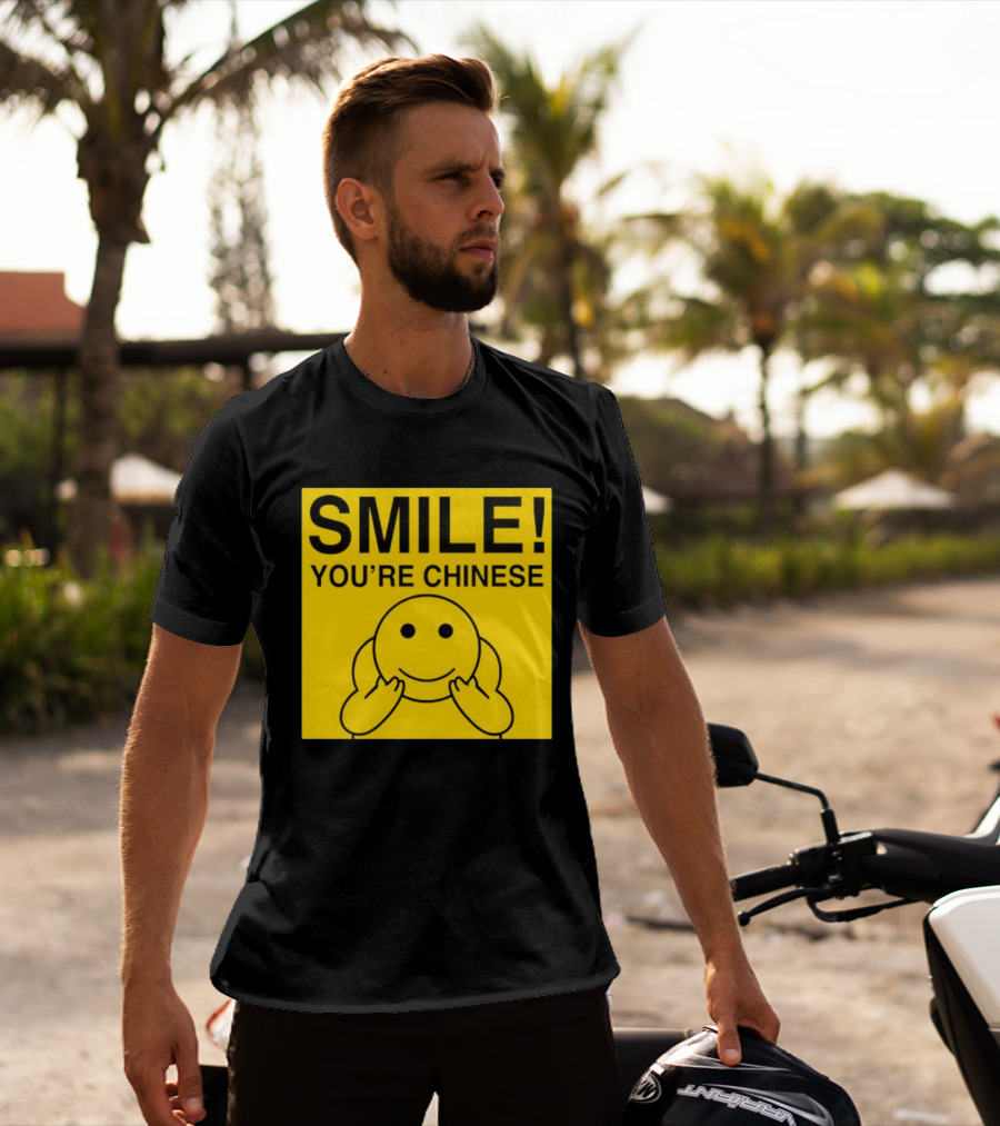 SMILE You're Chinese Sticker Emoticon Sign Yellow T-Shirt
