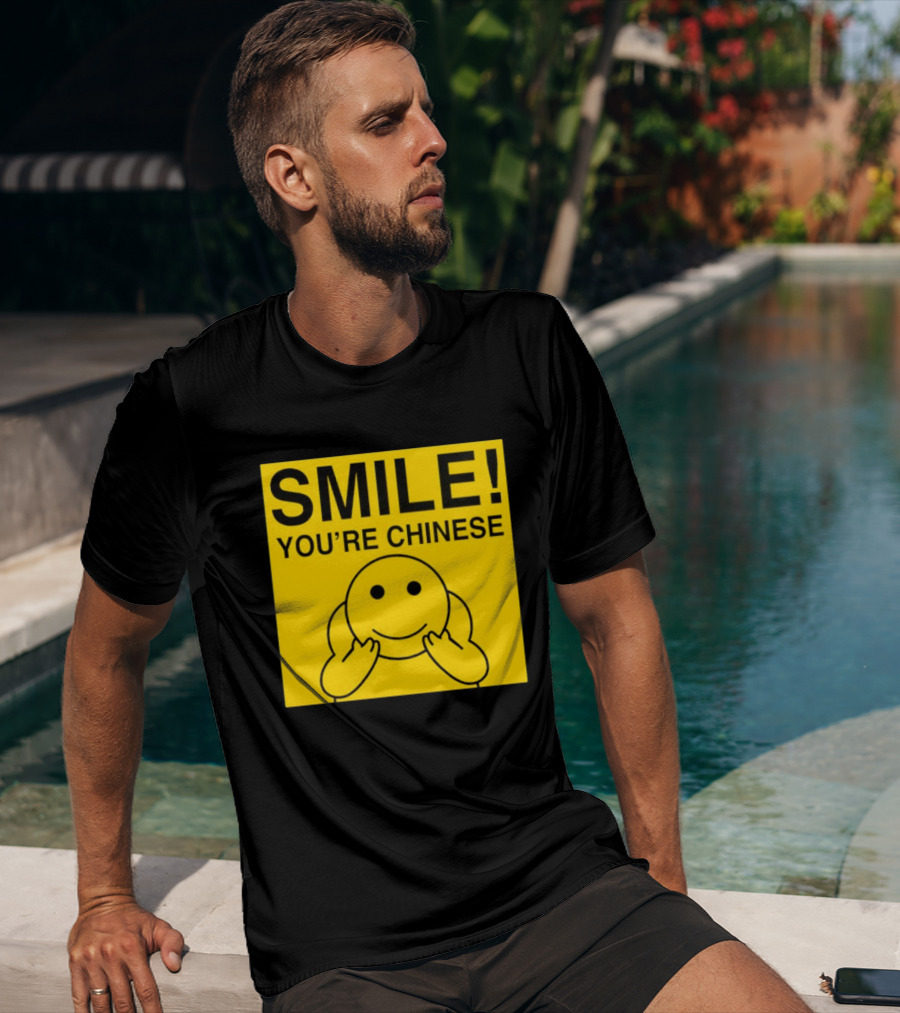 SMILE You're Chinese Sticker Emoticon Sign Yellow T-Shirt