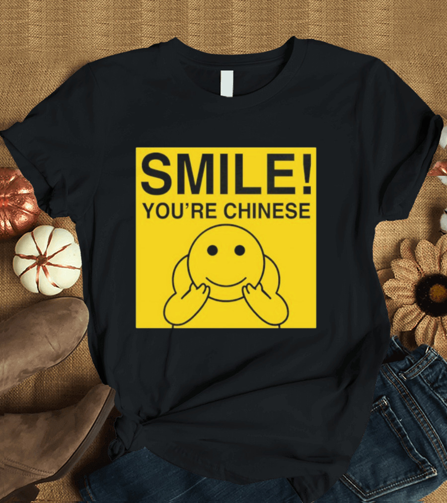 SMILE You're Chinese Sticker Emoticon Sign Yellow T-Shirt