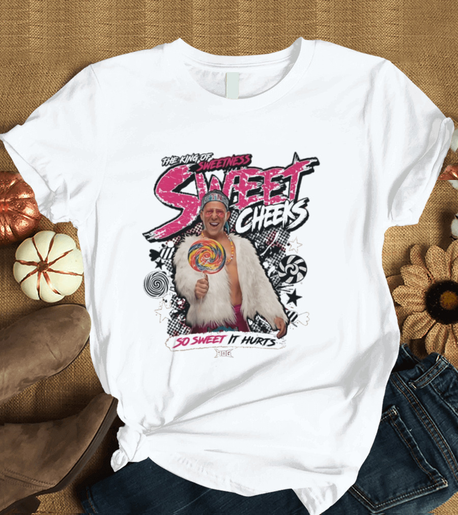 The King Of Sweetness Sweet Cheeks So Sweet It Hurts Lollipop Fur Jacket T-Shirt
