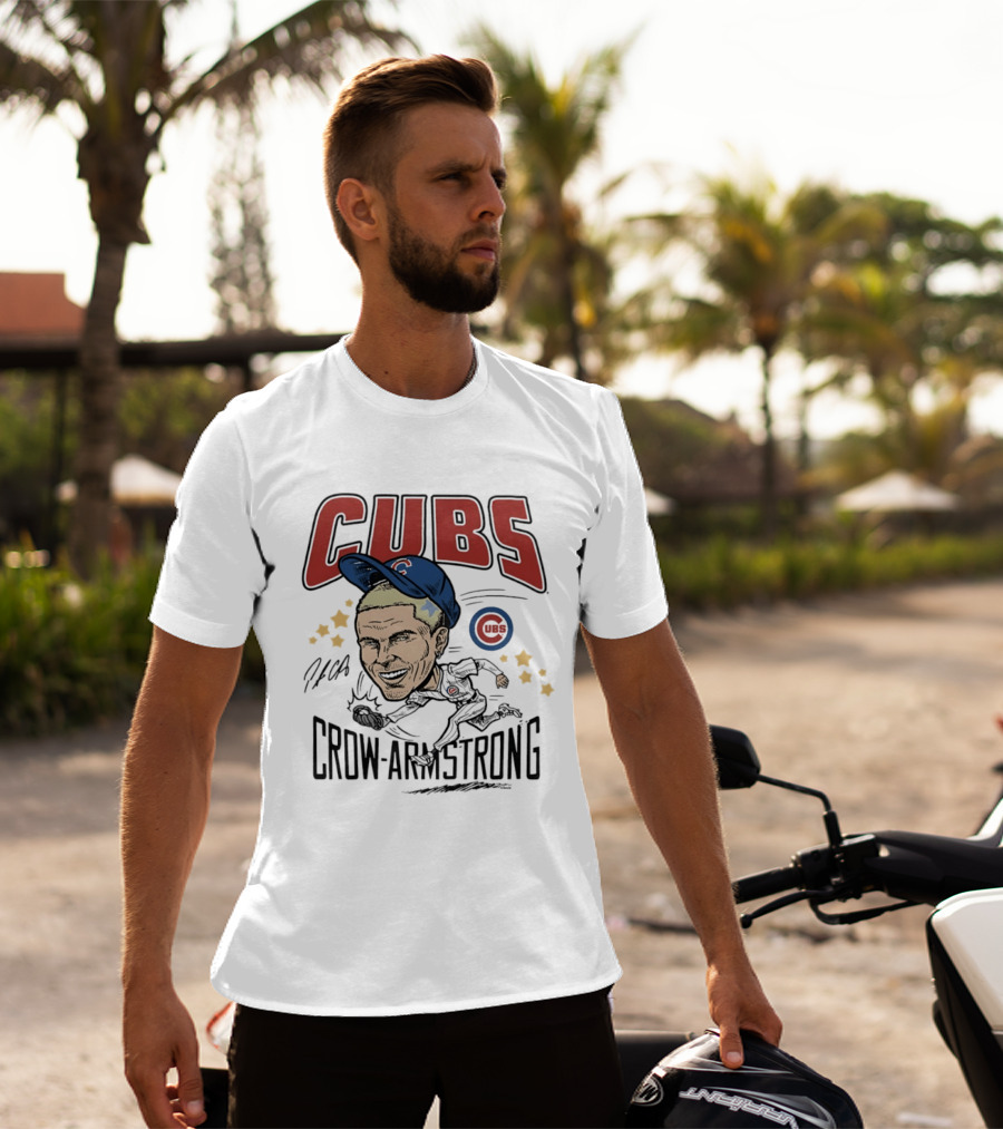 Cubs Pete Crow Armstrong Caricature MLB Player T-Shirt