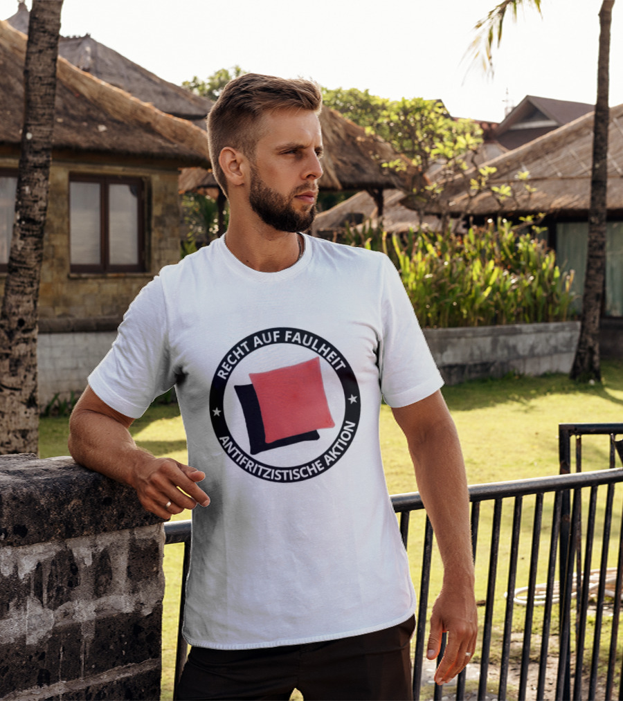 Recht Auf Faulheit Antifritzistische Aktion Rotes Kissen T-Shirt