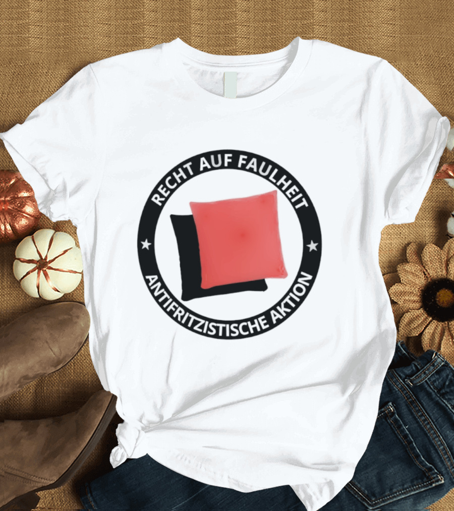 Recht Auf Faulheit Antifritzistische Aktion Rotes Kissen T-Shirt