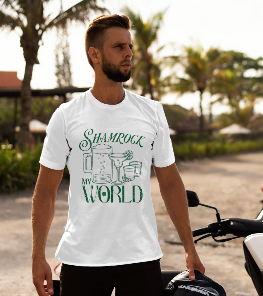 Shamrock My World Beer Margarita Shots St. Patrick's Day T-Shirt