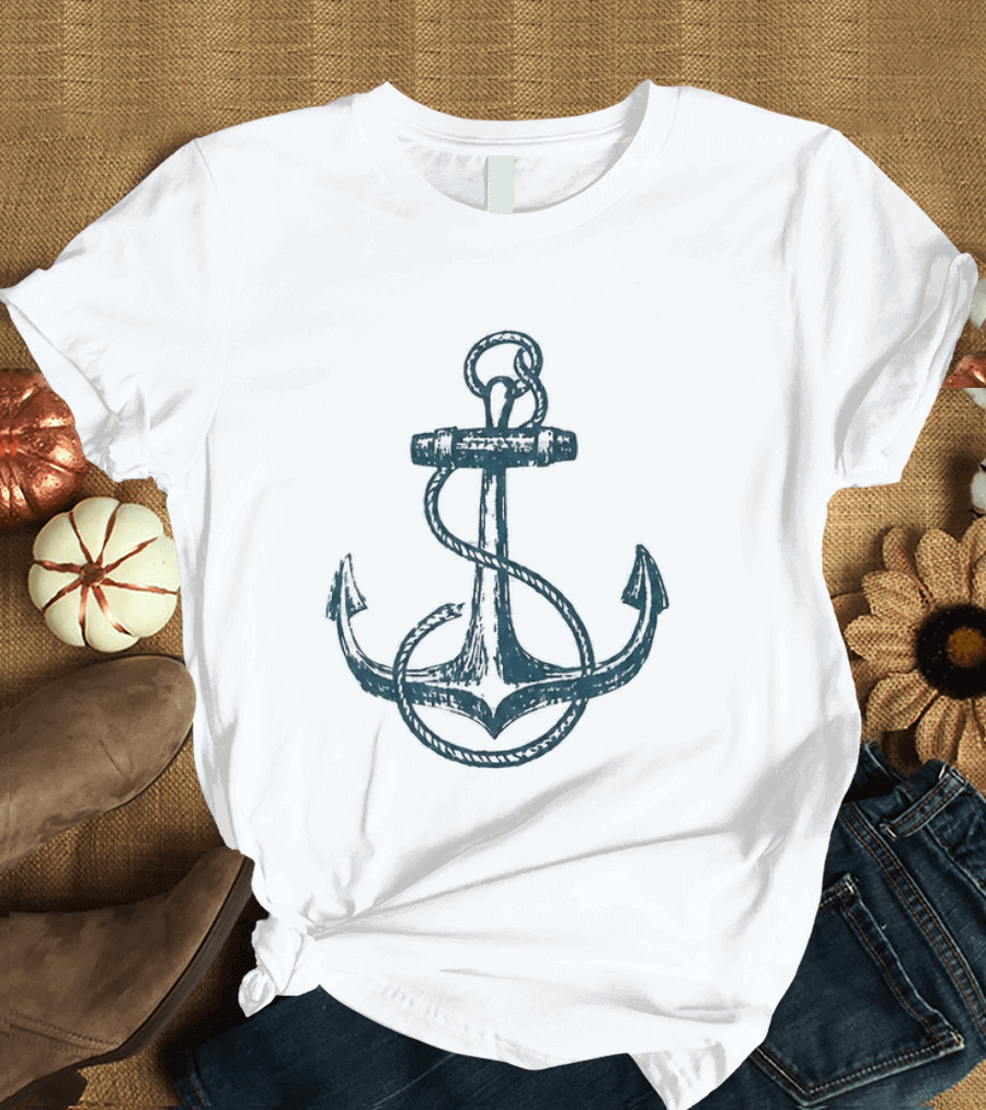 Netflix Here The Whole Time Diego Lira Caio Nautical Anchor T-Shirt