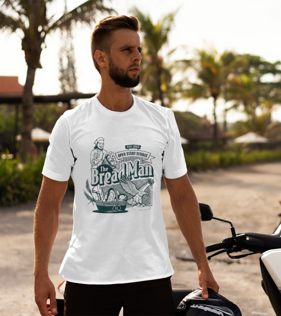 The Bread Man Open Every Sunday Vintage Bakery T-Shirt