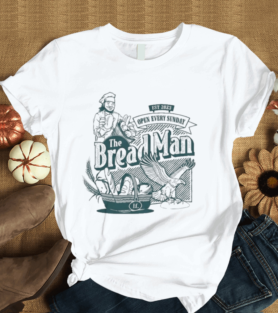 The Bread Man Open Every Sunday Vintage Bakery T-Shirt
