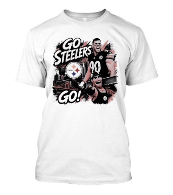 Pittsburgh Steelers TJ Watt Go Steelers Go! T-Shirt