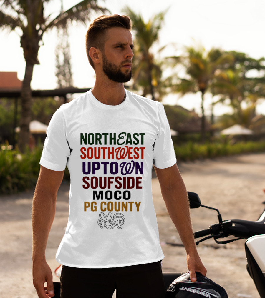 Northeast Southwest Uptown Soufside Moco PG County Peace Gesture T-Shirt