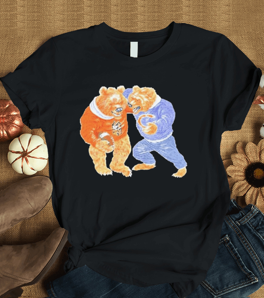 2026 Rome Odunze Bears With Football Fight T-Shirt