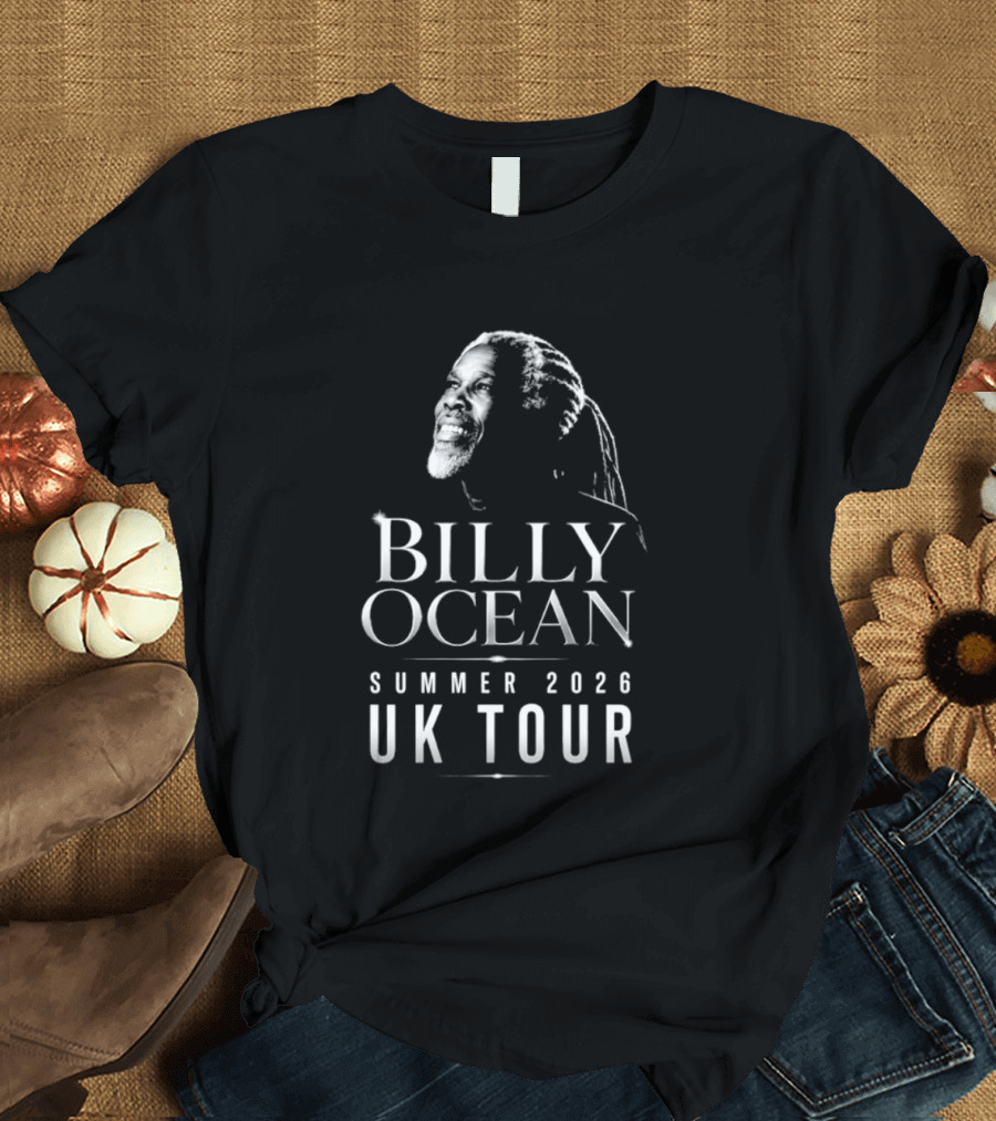 Billy Ocean Summer 2026 UK Tour Concert Merchandise T-Shirt
