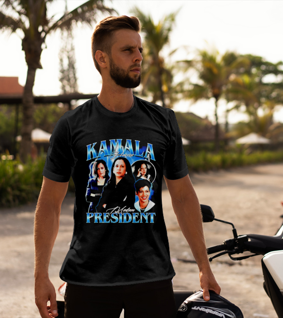 Kamala Harris Madam President Democratic Party Collage T-Shirt