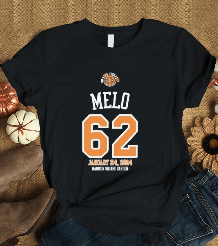 Melo 62 Knicks January 24 2014 Madison Square Garden T-Shirt