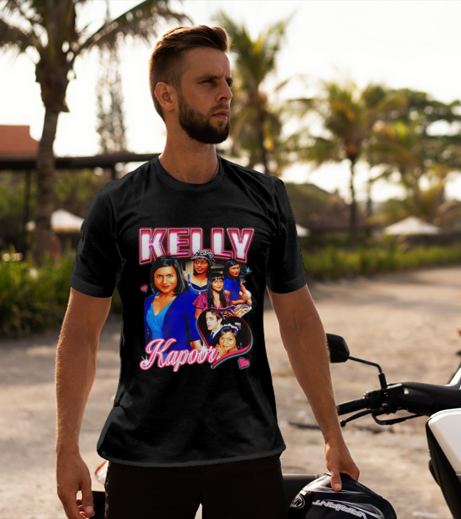 Kelly Kapoor 90s Bootleg Style With Hearts And Character Collage T-Shirt