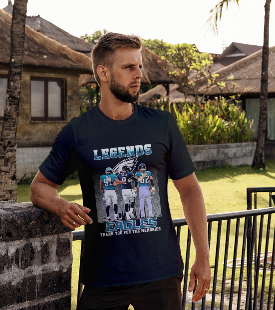 Eagles Legends Cox Foles Kelce Thank You For The Memories T-Shirt